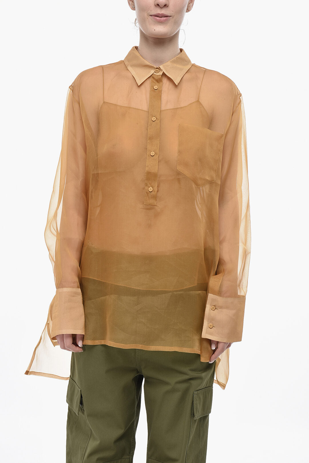 Super Blond 2950~Silk Organza Shirt with Slip