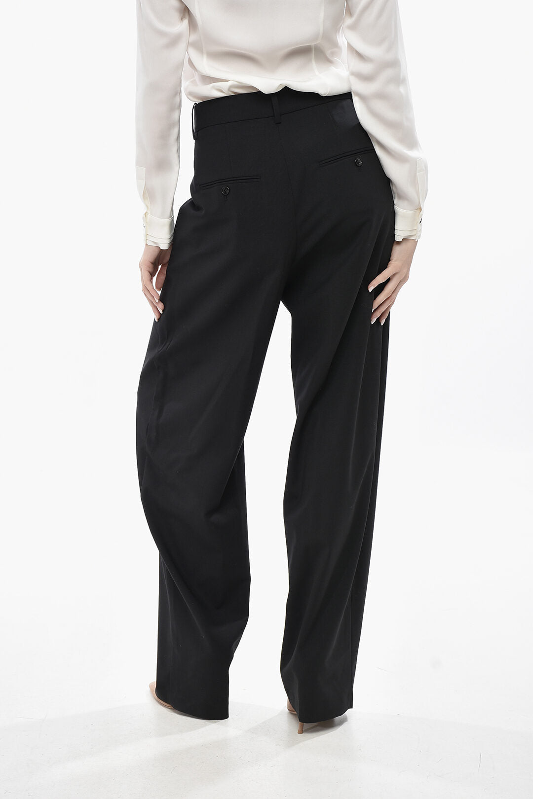 Isabel Marant 3500~Wool-Blend Trousers SOPIAVEA with Front Pleats, view 2