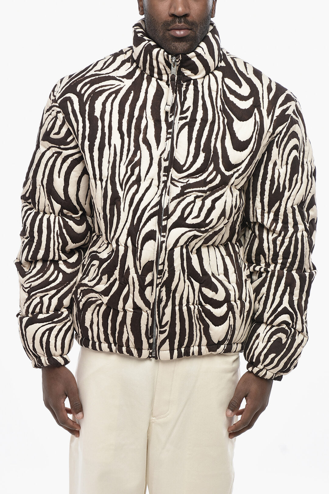 Erl 2405~Padded Animal-Print Jacket