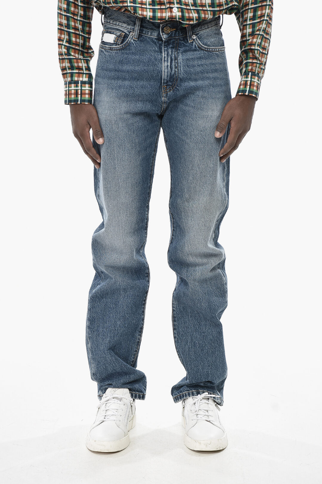Versace 2405~Regular-Fit Jeans with Baroque Print on the Cuff