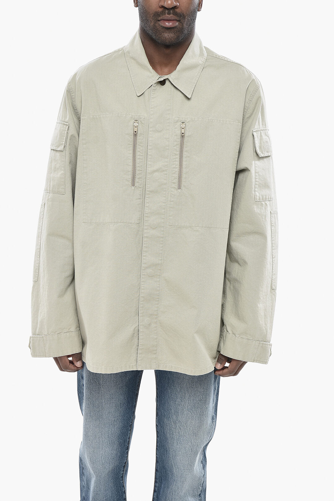 Balenciaga 2500~Checked Ripstop Overshirt with Snap Buttons