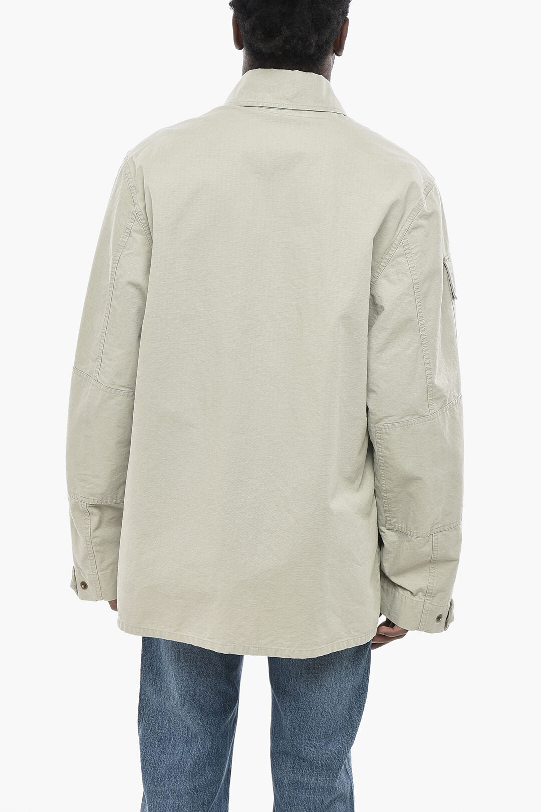 Balenciaga 2500~Checked Ripstop Overshirt with Snap Buttons, view 2