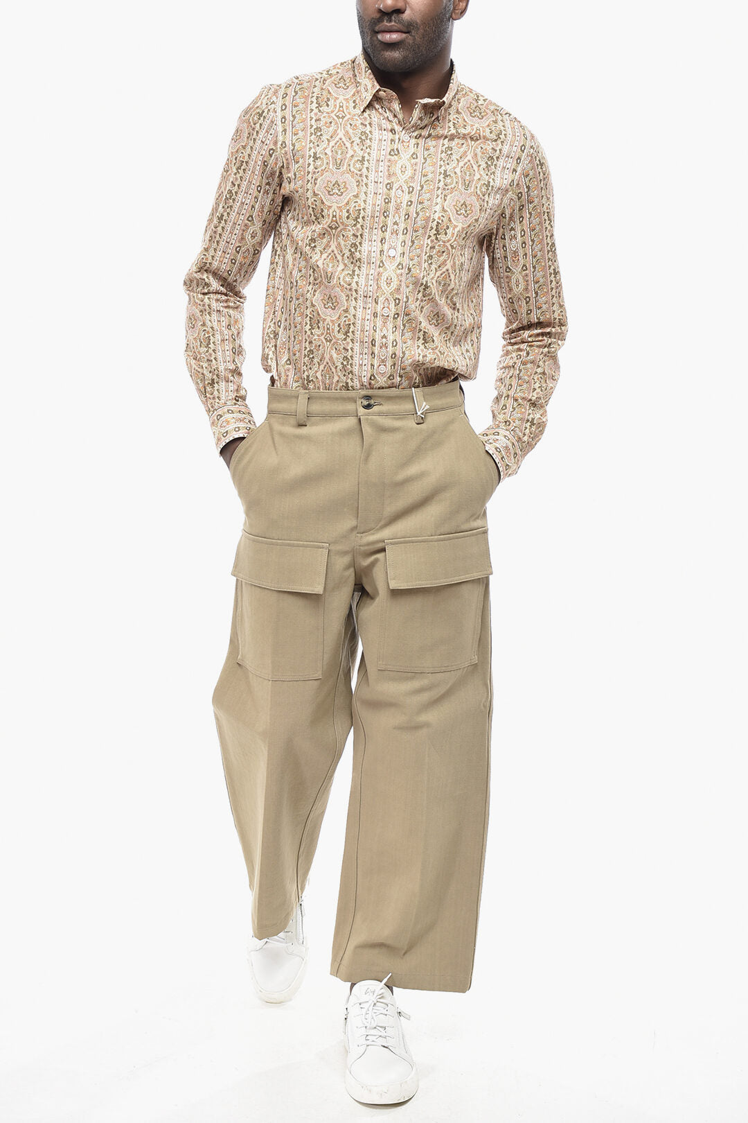 Valentino 2500~Cotton Cargo Pants with Maxi Front Pockets