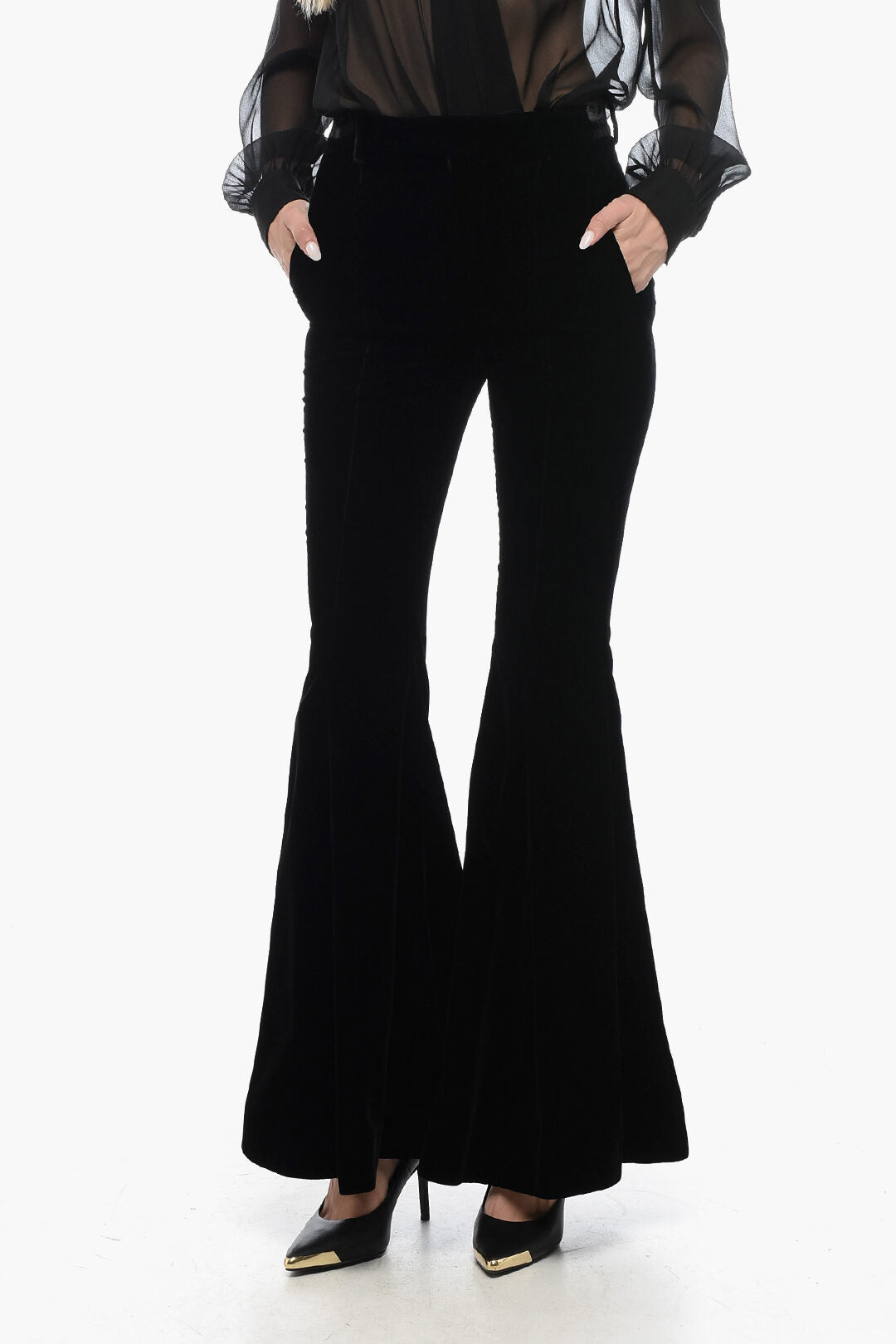 Saint Laurent 3500~Velvet Flared Trousers