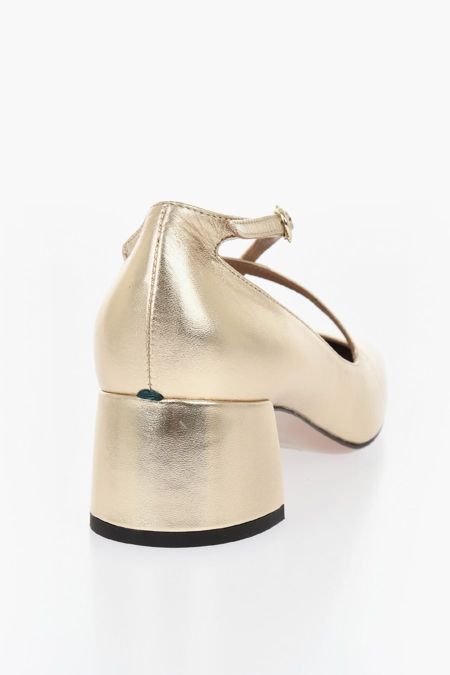 A.Bocca 3300~Metallic Leather Pumps with 5cm Heel, view 2