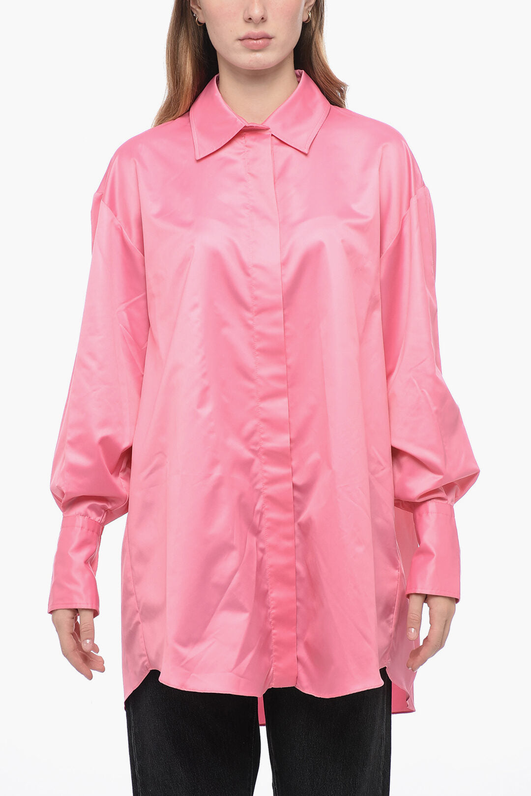 Patou 3050~Oversized Lined Shirt with Maxi Cuffs