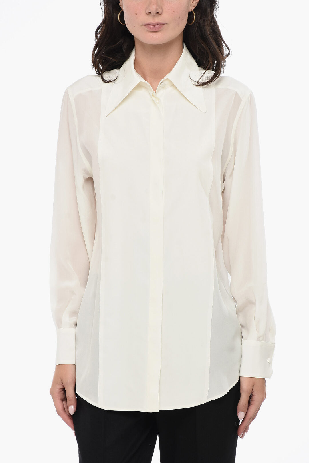 Dolce & Gabbana 2405~Spread Collar Silk Shirt