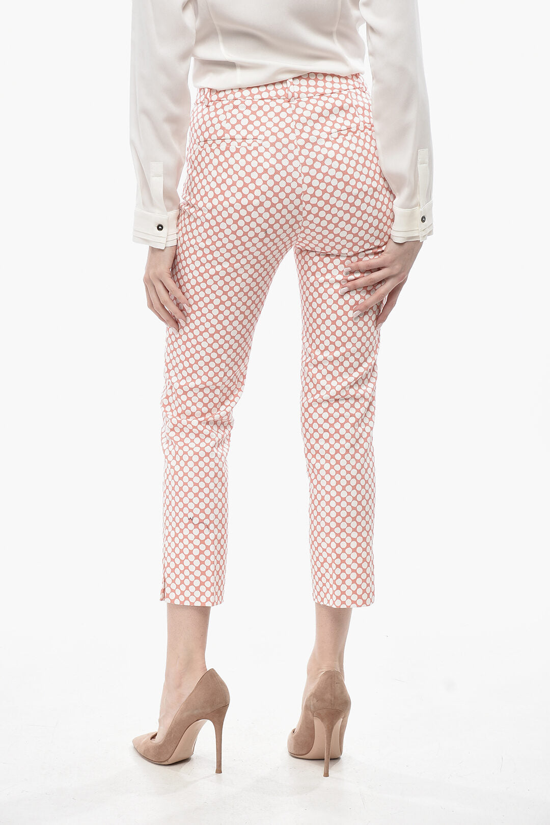 Peserico 3050~Cotton-Blend Chino Pants with Polka-Dot Pattern, view 2
