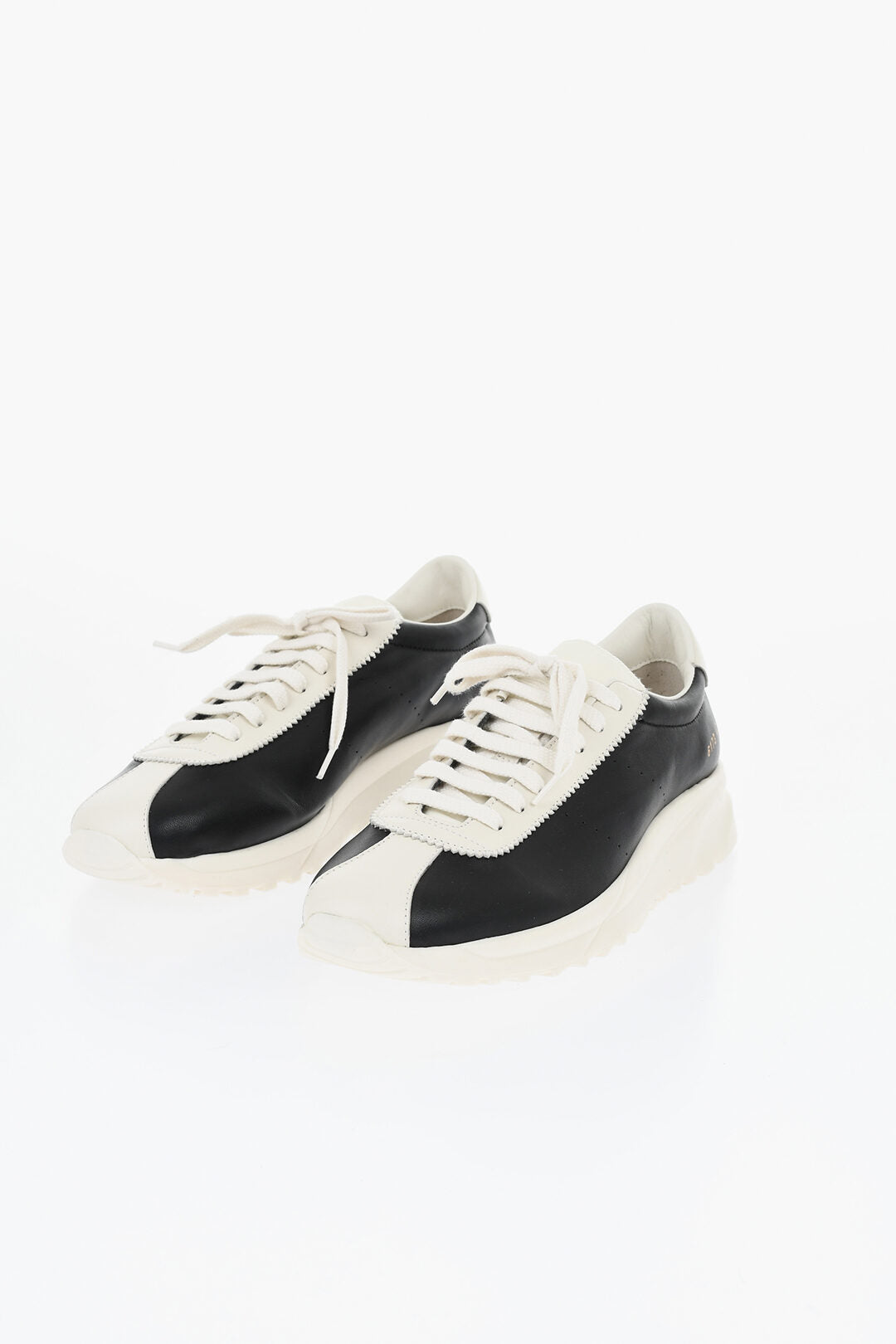 Common projects 2550~WOMAN BY COMMON PROJECTS Two-Tone Leather Low-Top Sneakers