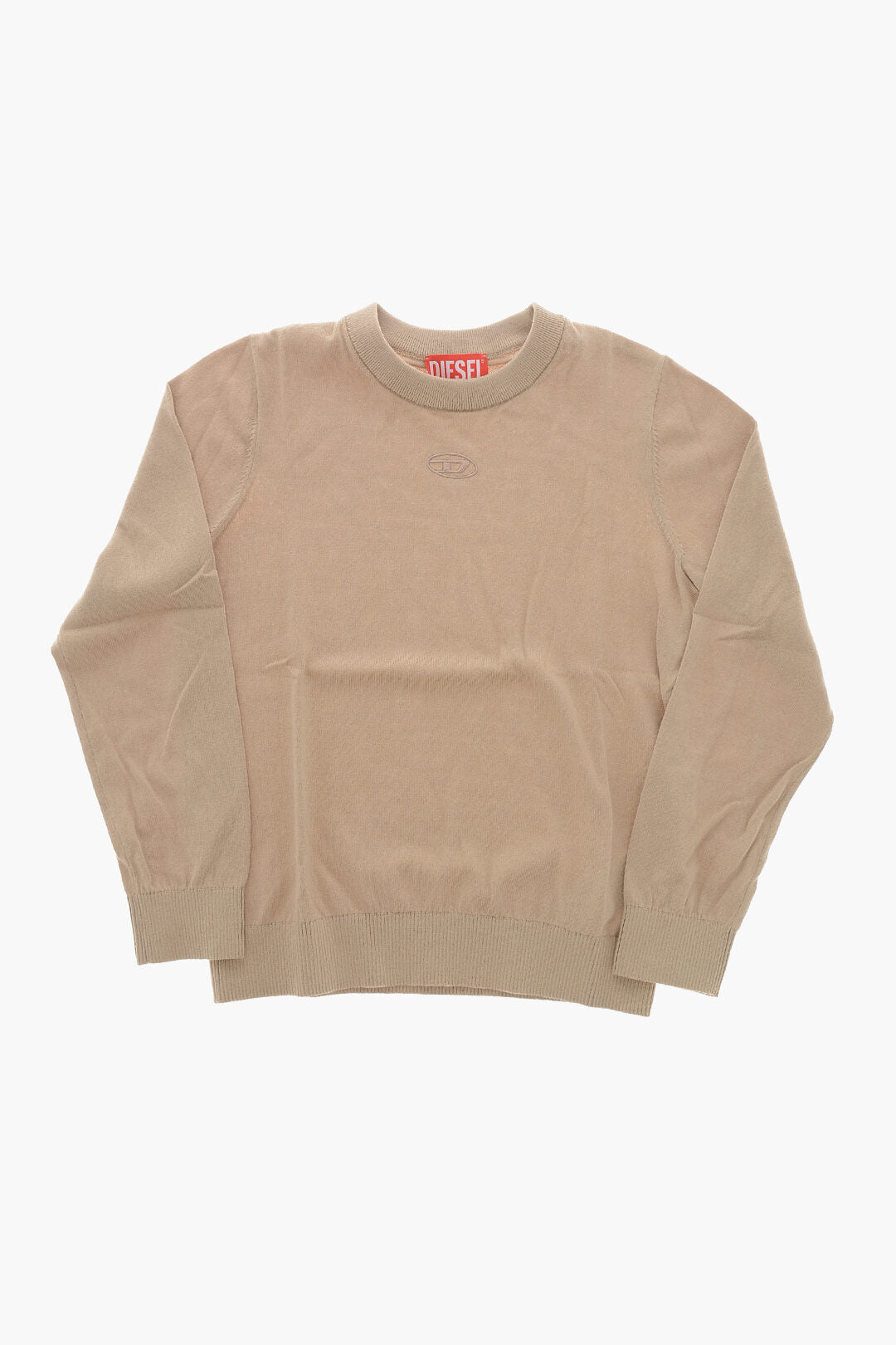 Diesel Kids 2500~Crewneck Light Cotton Sweater KVIERI With Embroidered Oval-D Logo