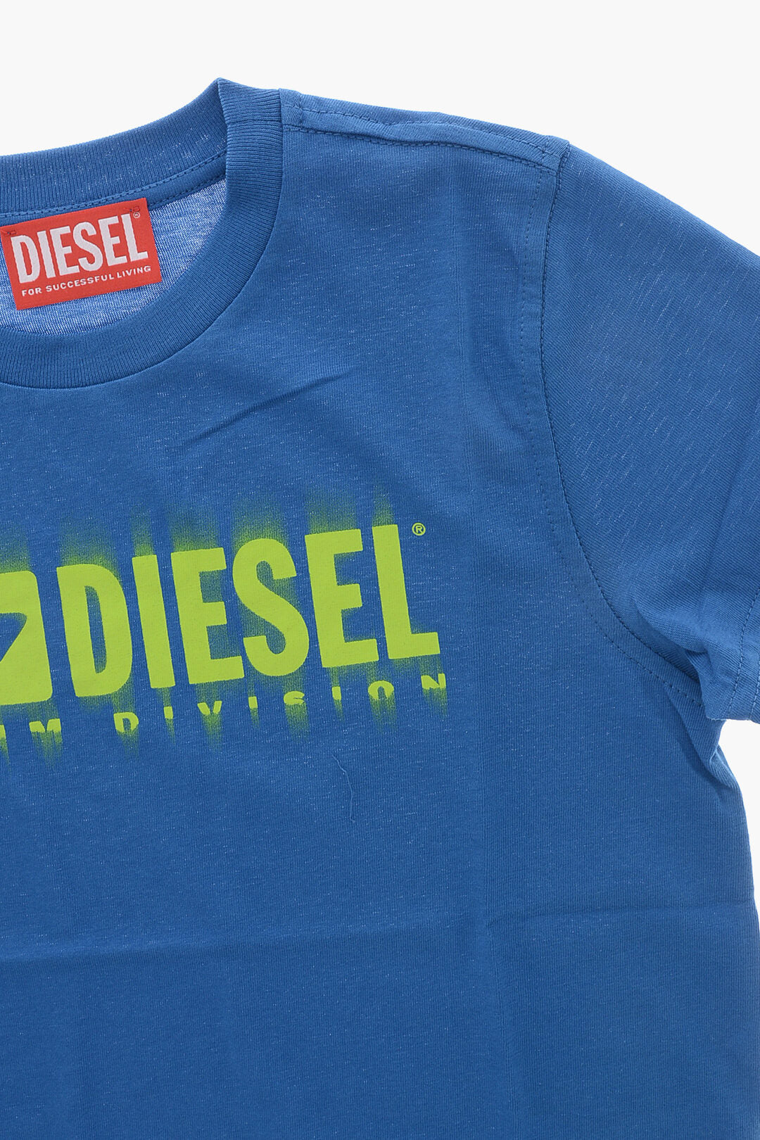 Diesel Kids 2405~Crewneck Cotton T-Shirt TDIEGORL6 with Gradient Print, view 2