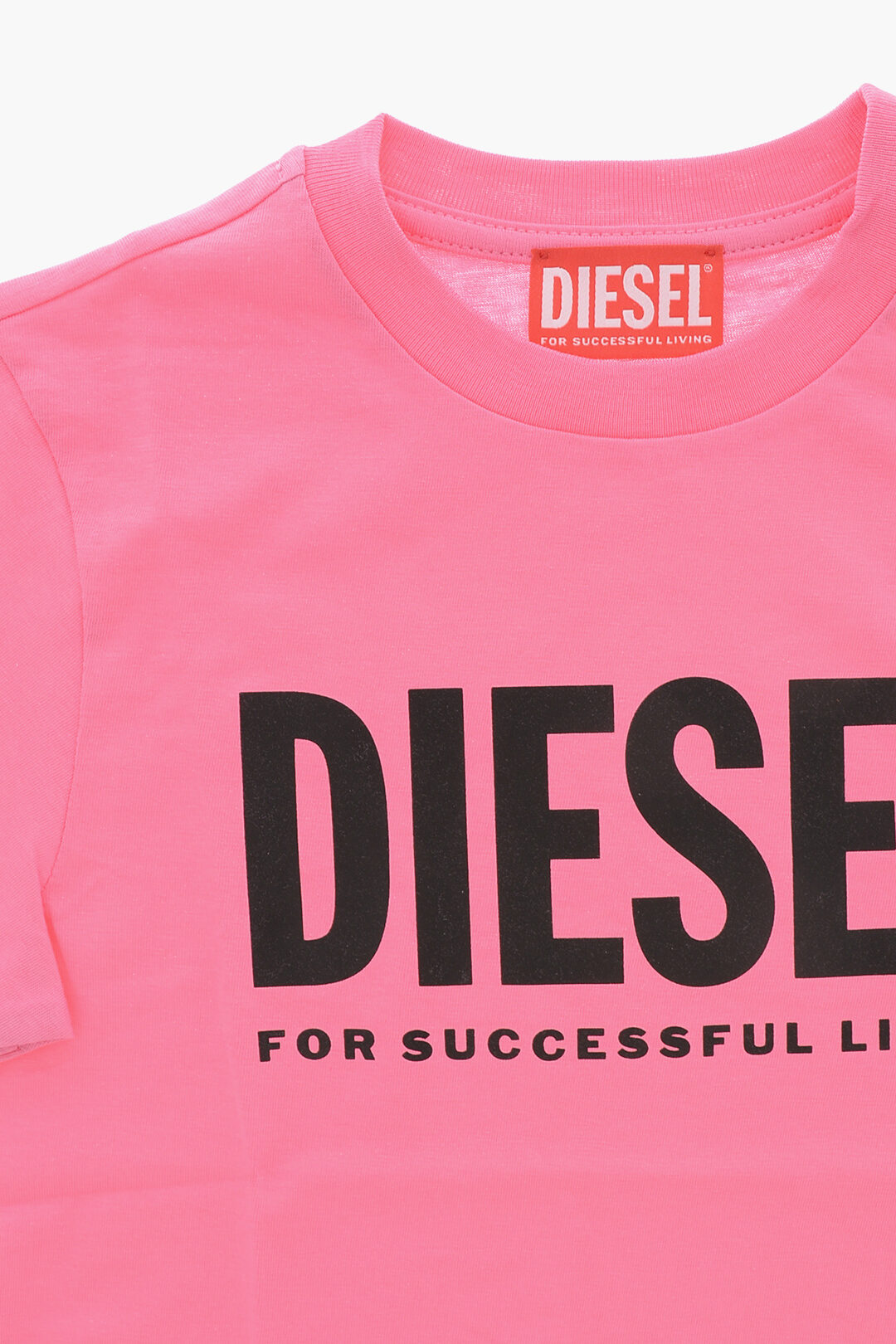 Diesel Kids 3050~Cotton Jersey Crew Neck T-Shirt with Printed Logo, view 2