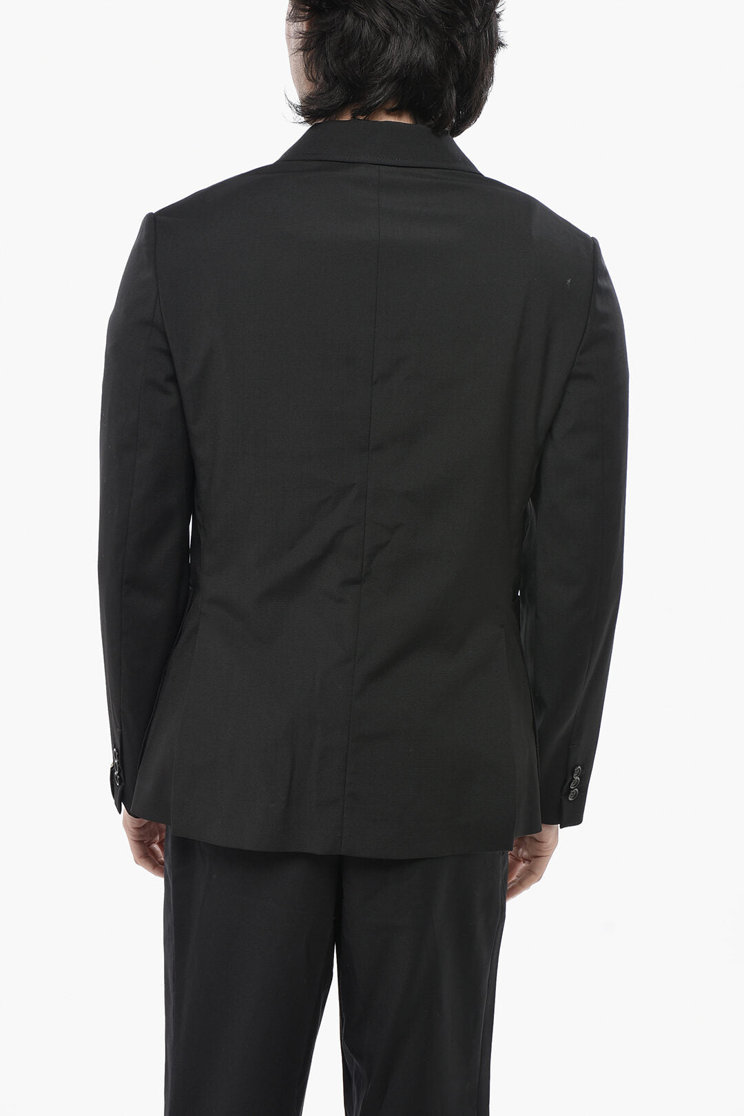 Paolo Pecora 3500~Unlined Double-Breasted Wool-Blend Blazer, view 2