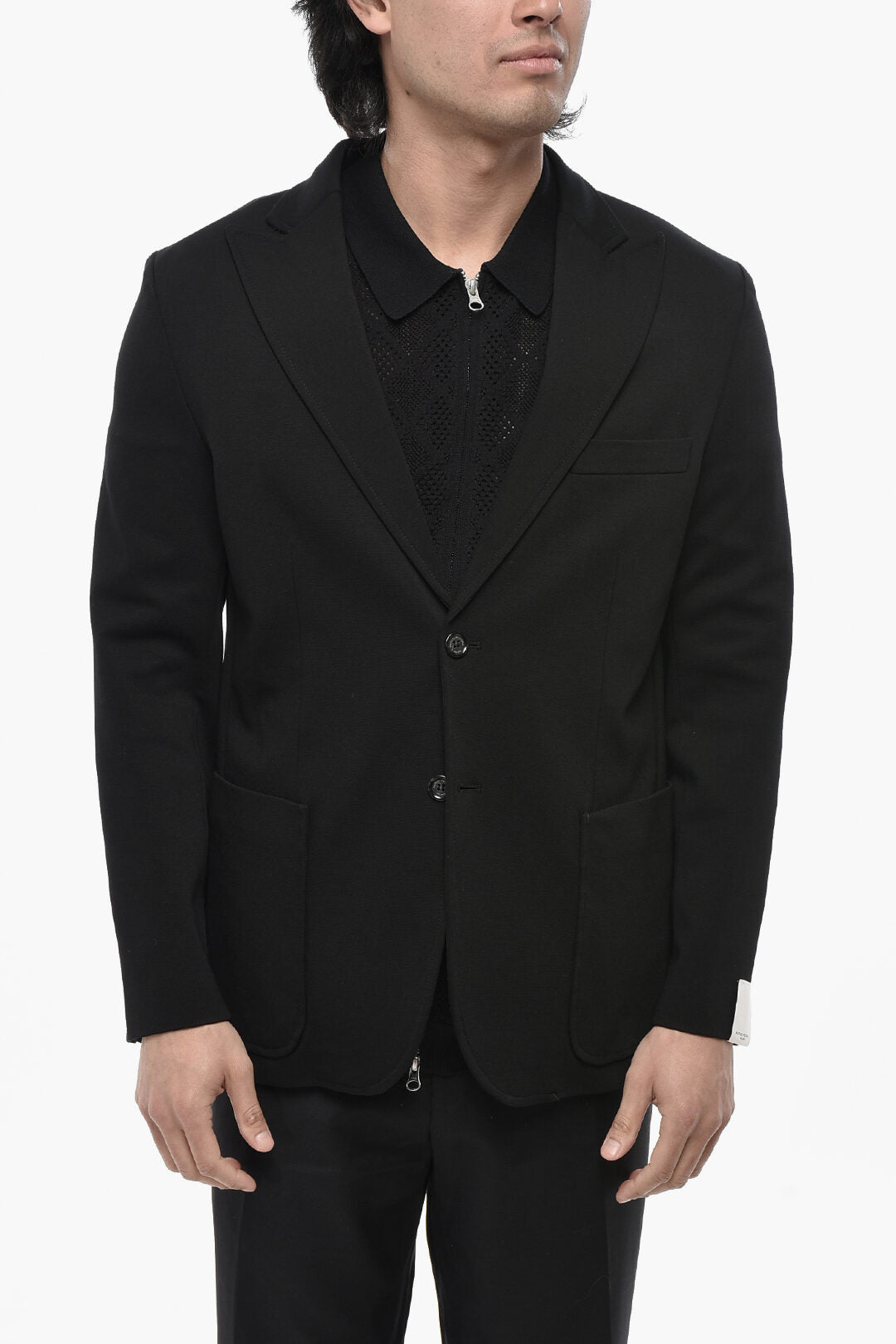 Paolo Pecora 3500~Slim-Fit Jersey Blazer With Peaked Lapel