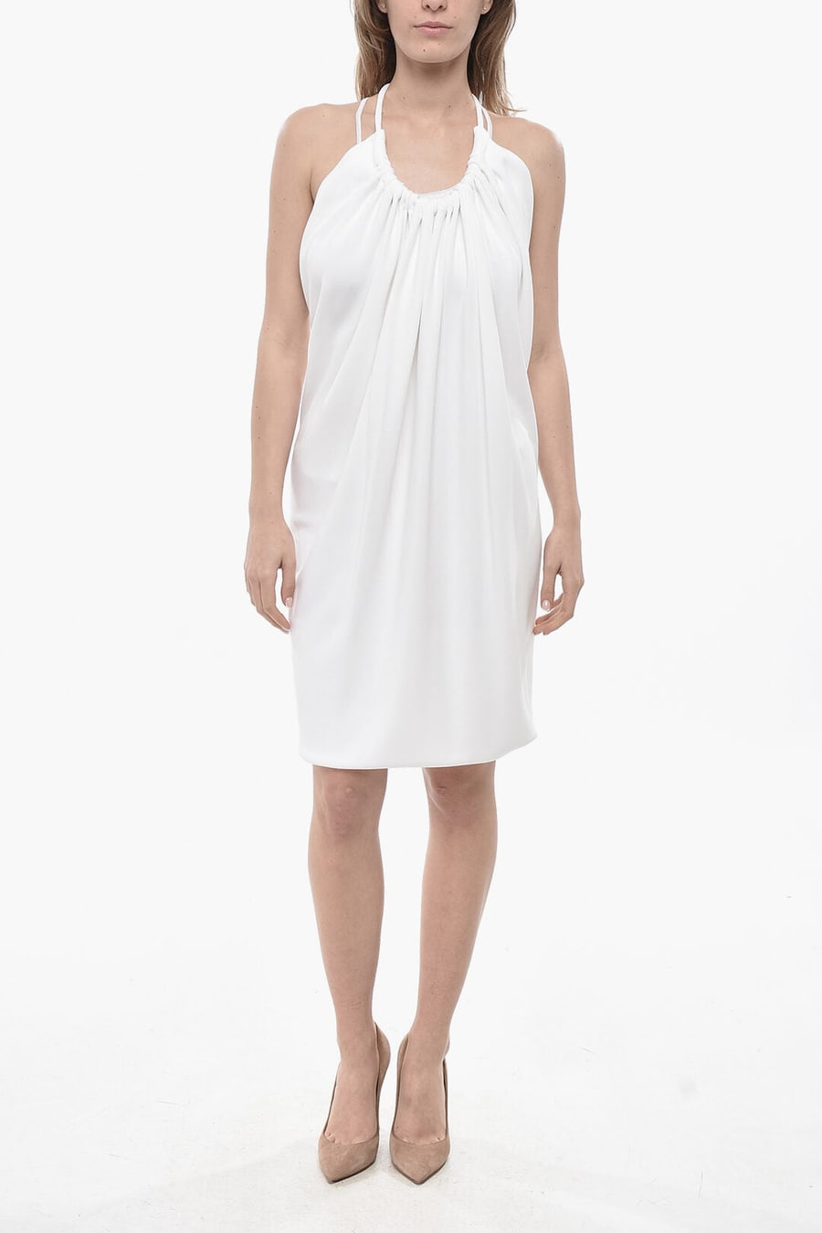Max Mara 2405~SPORTMAX Backless Dress ARIZONA with Drawstring Neckline