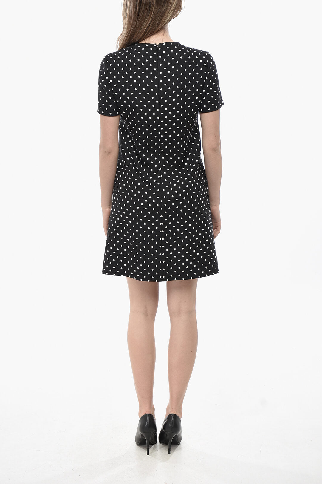 Valentino 3500~Polka-Dot Sheath Dress with Satin Bow