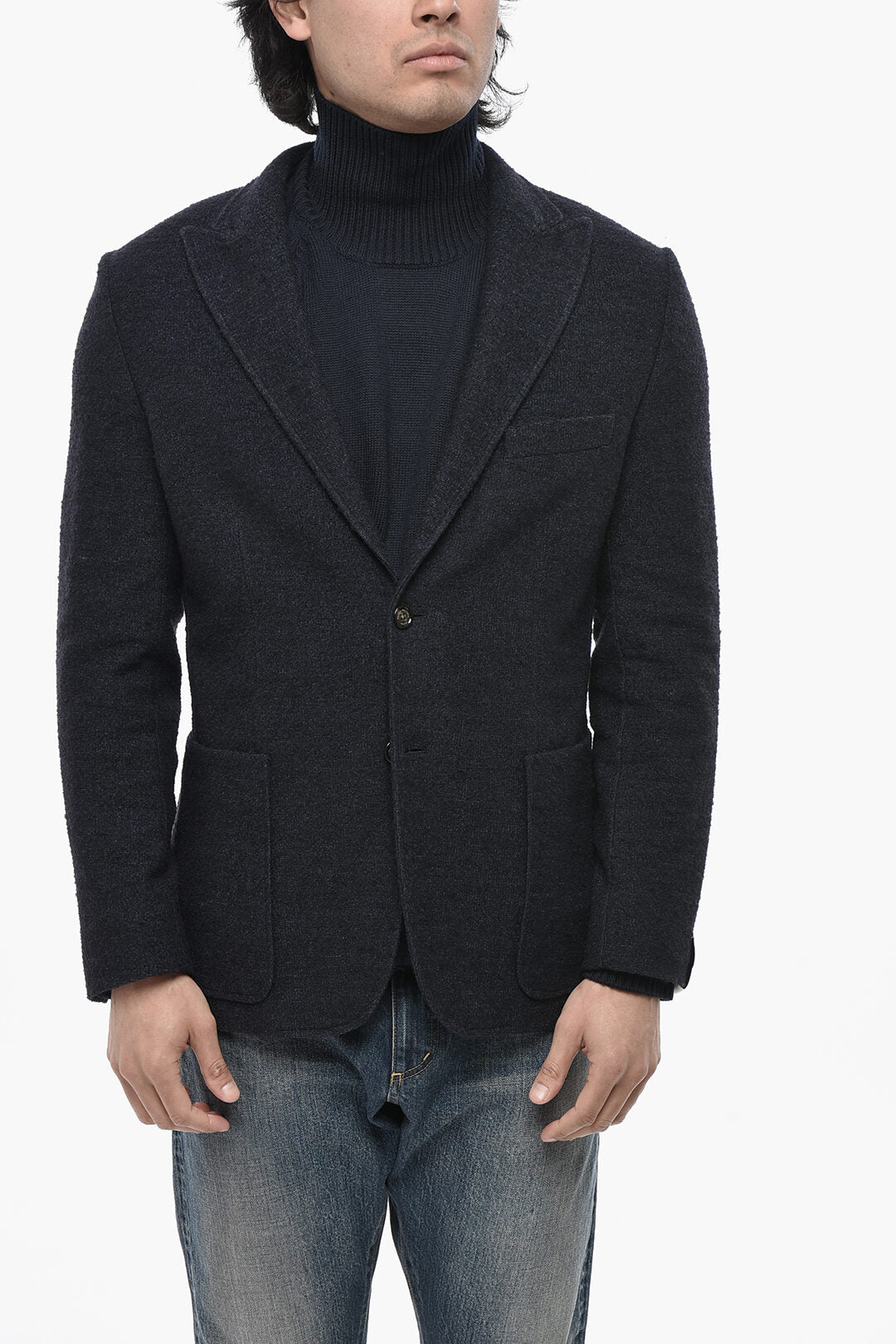 Paolo Pecora 2405~Unlined Single-Breasted Blazer with Notched Lapel