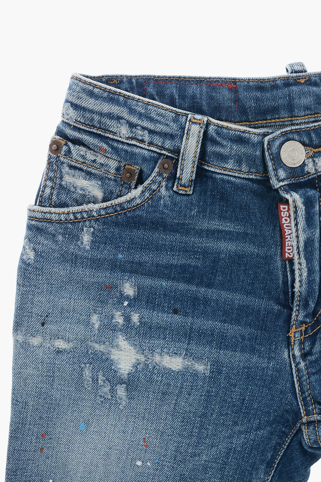 Dsquared2 Kids 2405~Denim Shorts COMMANDO Vintage-Effect, view 2