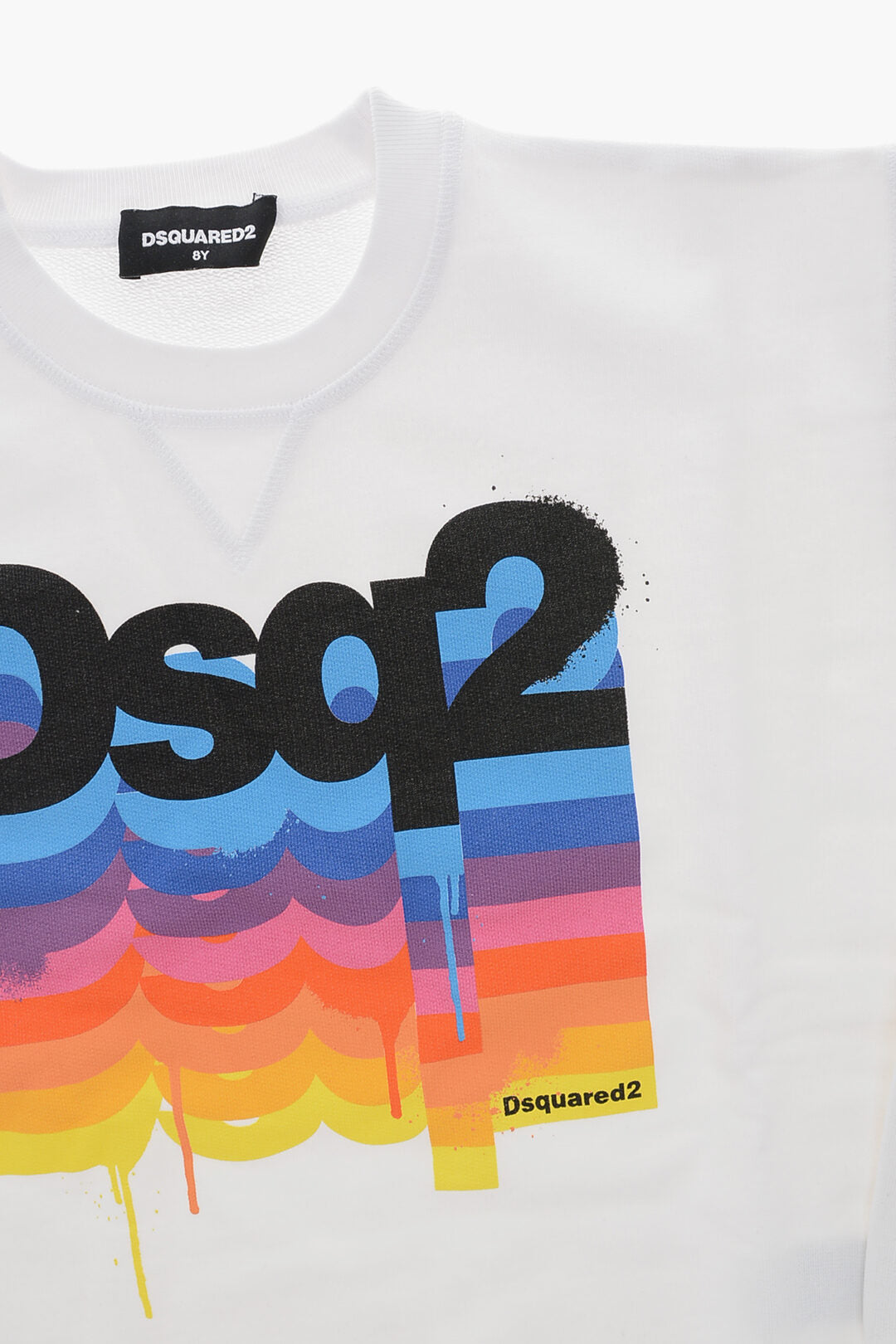 Dsquared2 Kids 2405~Printed Cotton Slouch-Fit Crewneck Sweatshirt, view 2