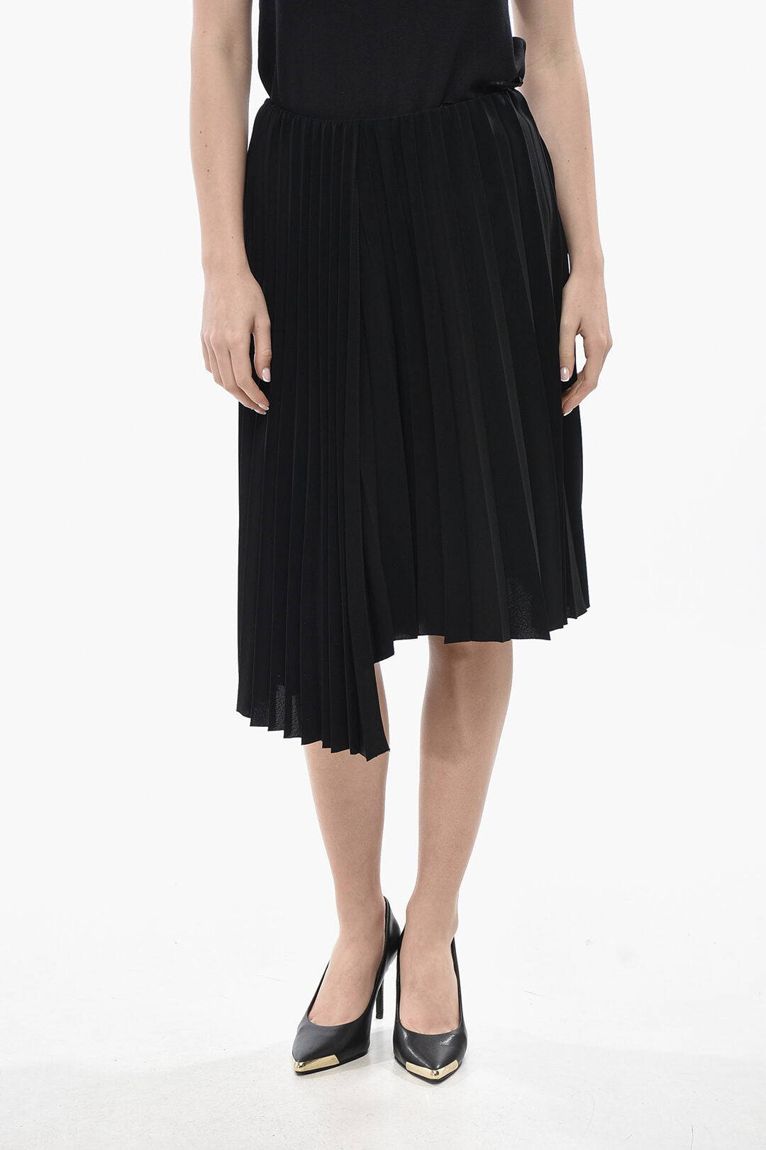 Saint Laurent 3500~Asymmetric Pleated Circle Skirt