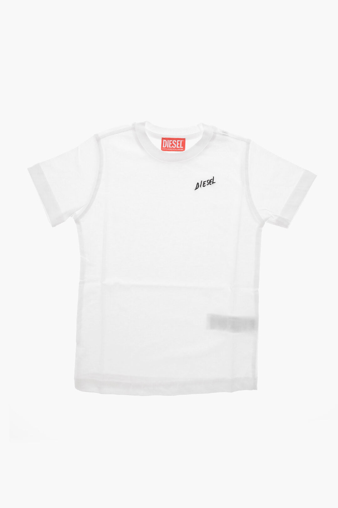 Diesel Kids 2405~Solid Crew Neck T-Shirt With Embroidered Logo