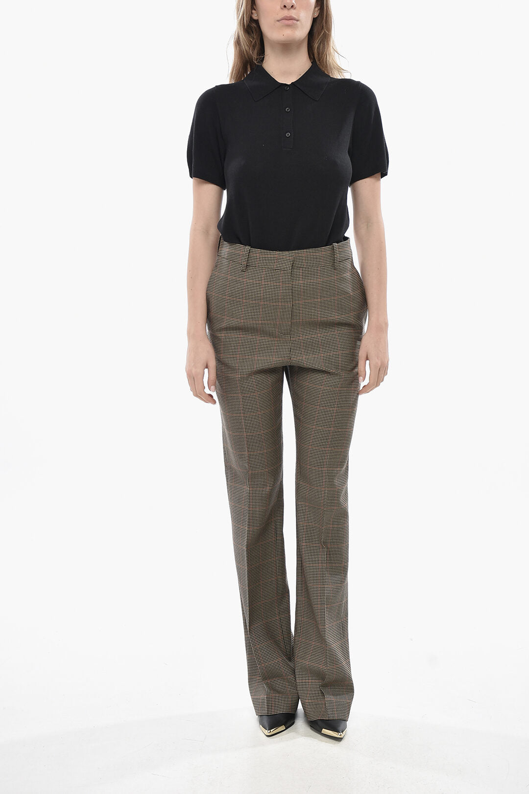Golden Goose 2500~Pied-de-Poule Virgin Wool Trousers