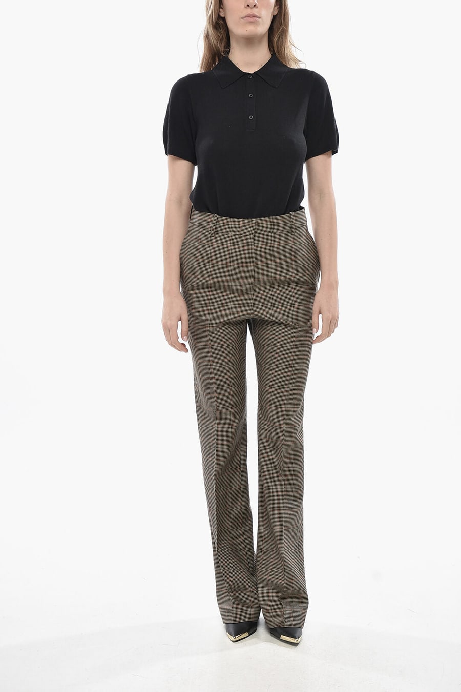 Golden Goose 2500~Pied-de-Poule Virgin Wool Trousers