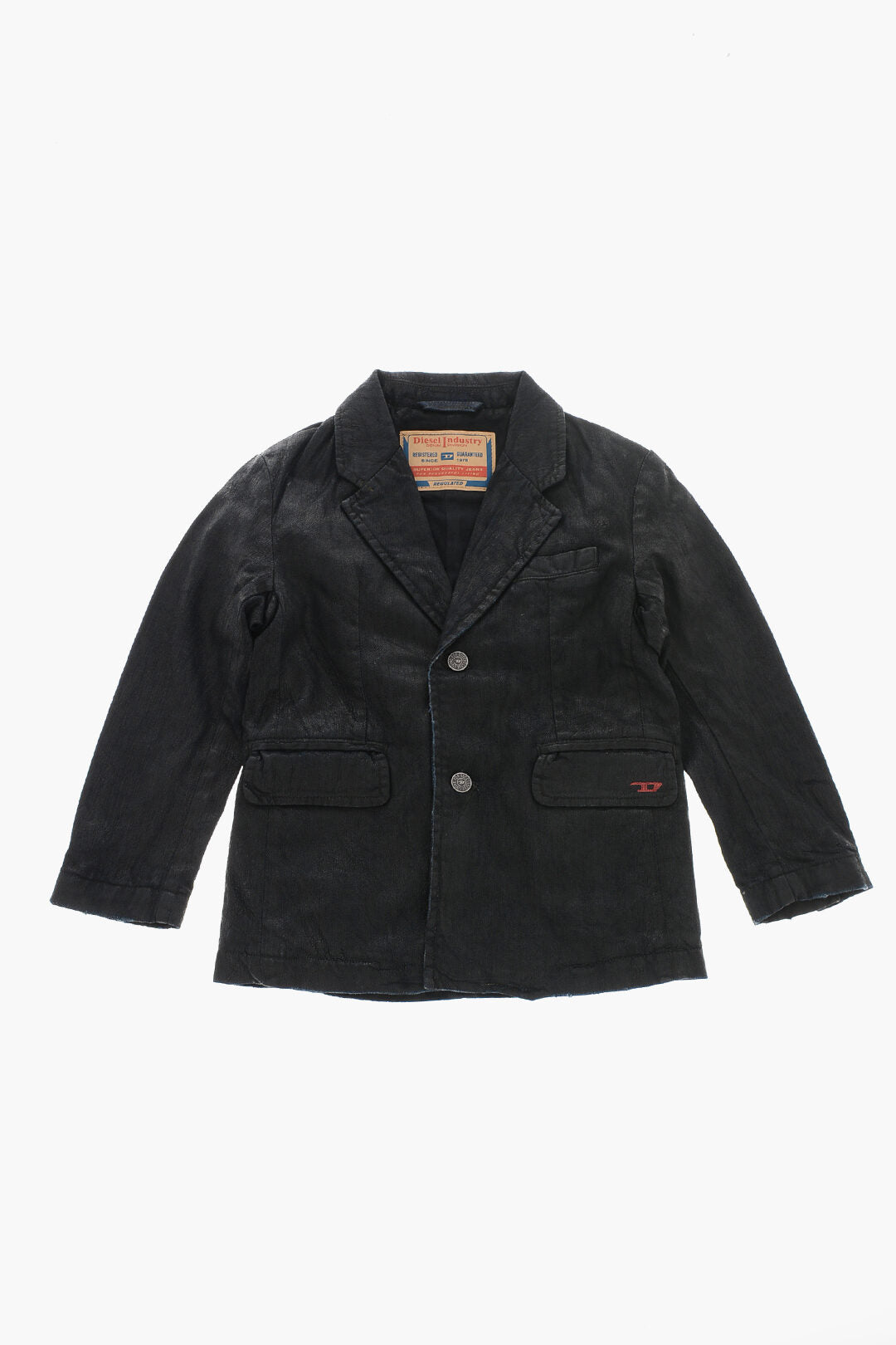 Diesel Kids 2470~Coated Cotton Jacket with Logo Buttons