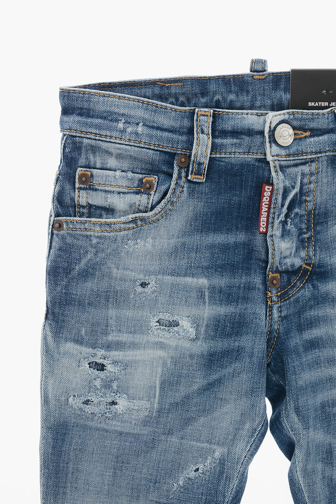 Dsquared2 Kids 2405~Distressed Jeans SKATER, view 2