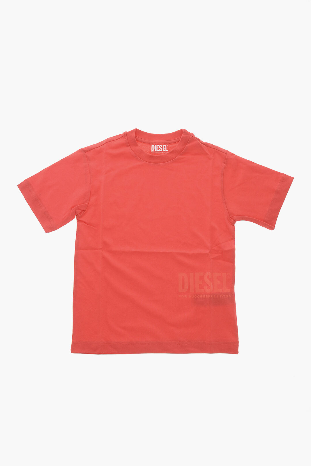 Diesel Kids 2550~Solid-Color Cotton Crew Neck T-Shirt