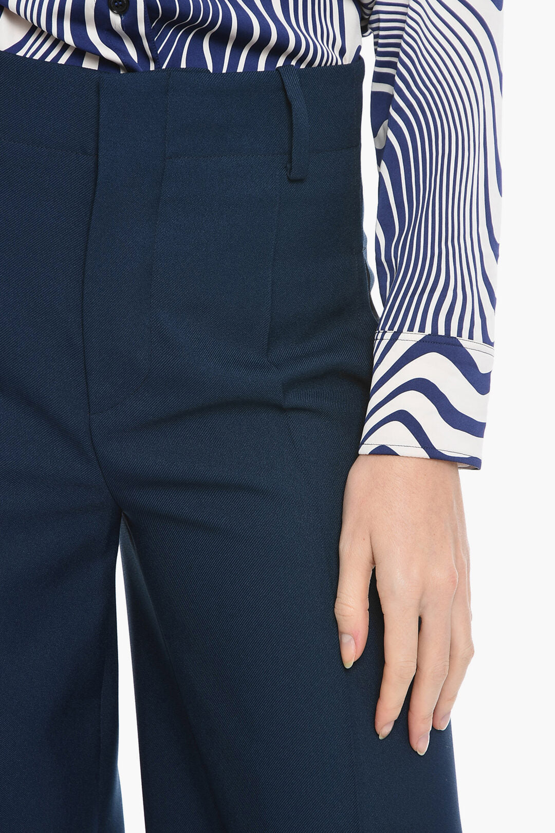 Super Blond 2405~High-Waist Straight-Fit Trousers