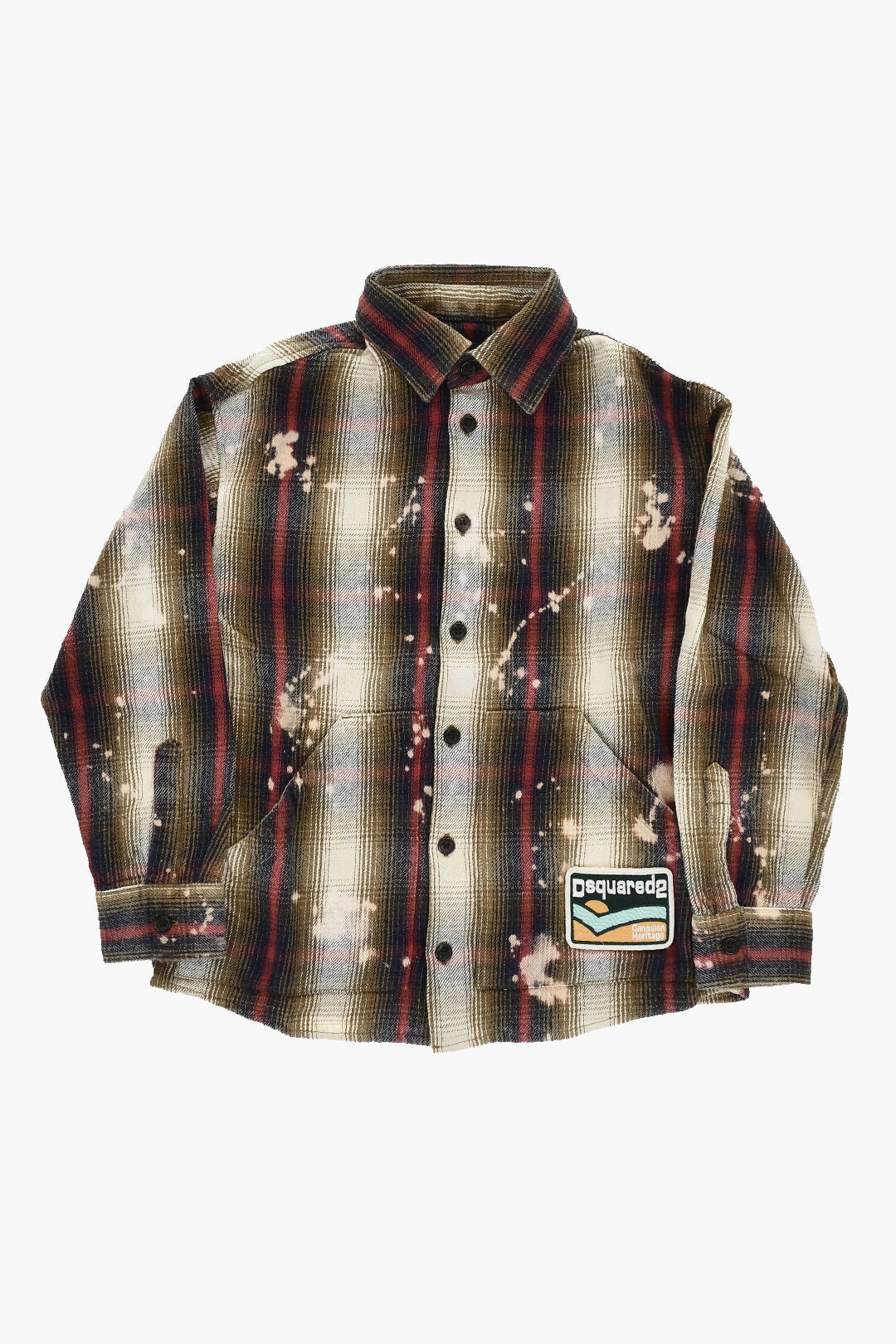 Dsquared2 Kids 3250~Checked Overshirt with Acid Wash Effect