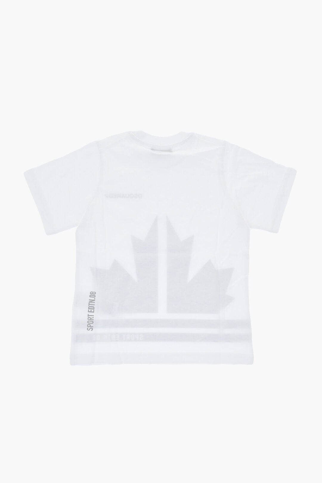Dsquared2 Kids 2405~SPORT EDTN 0.8 Cotton Jersey Crewneck T-Shirt SLOUCH FIT with Maple Leaf Print
