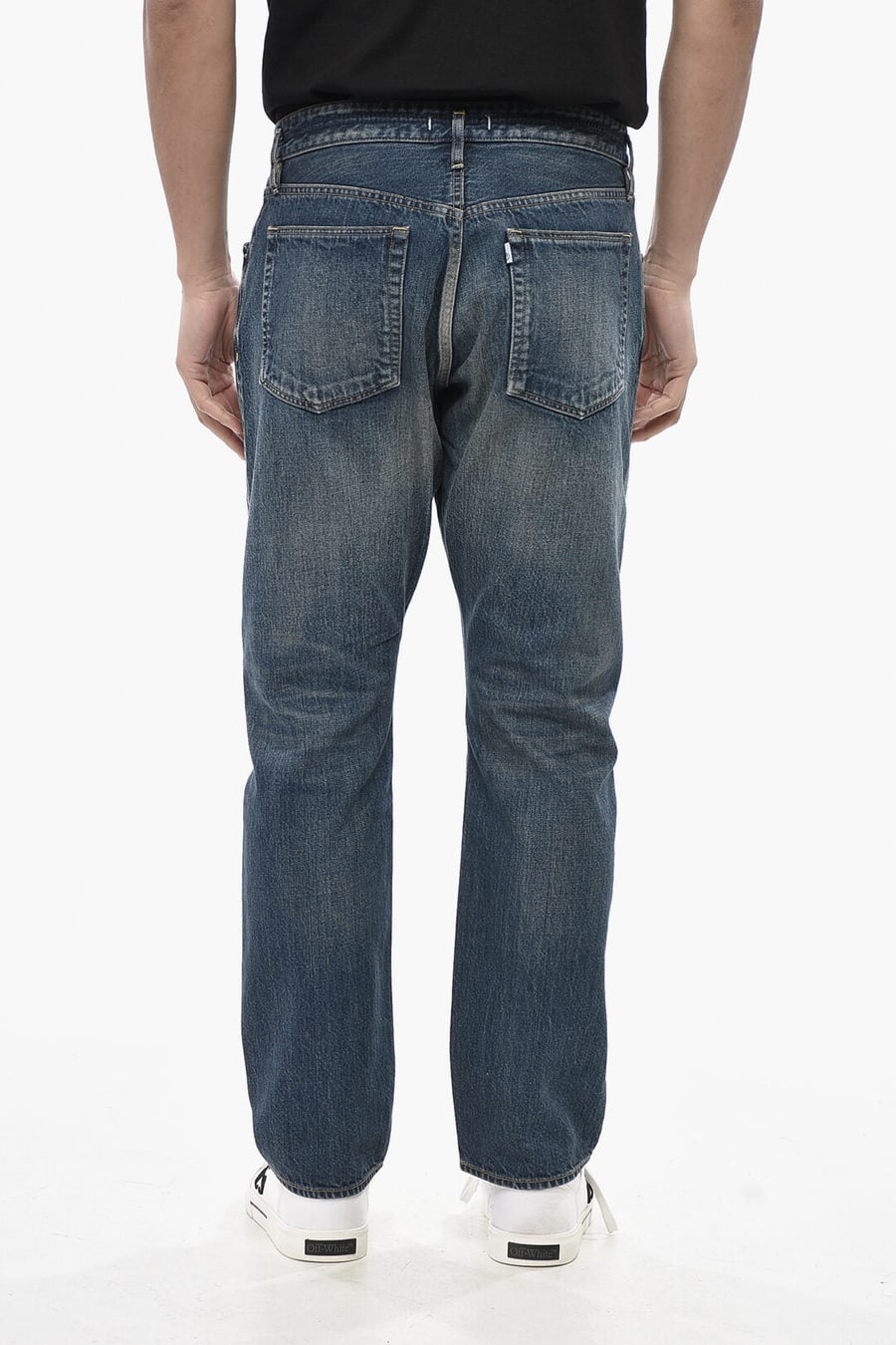 Nonnative 2500~Regular-Fit Jeans with 19cm Logo Button, view 2