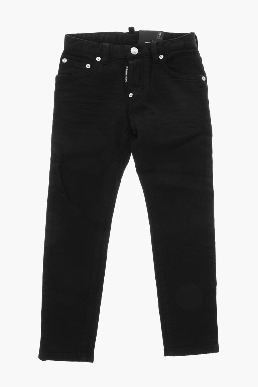 Dsquared2 Kids 3500~BLACK BULL Stretch Denim Jeans SKATER Dark Wash