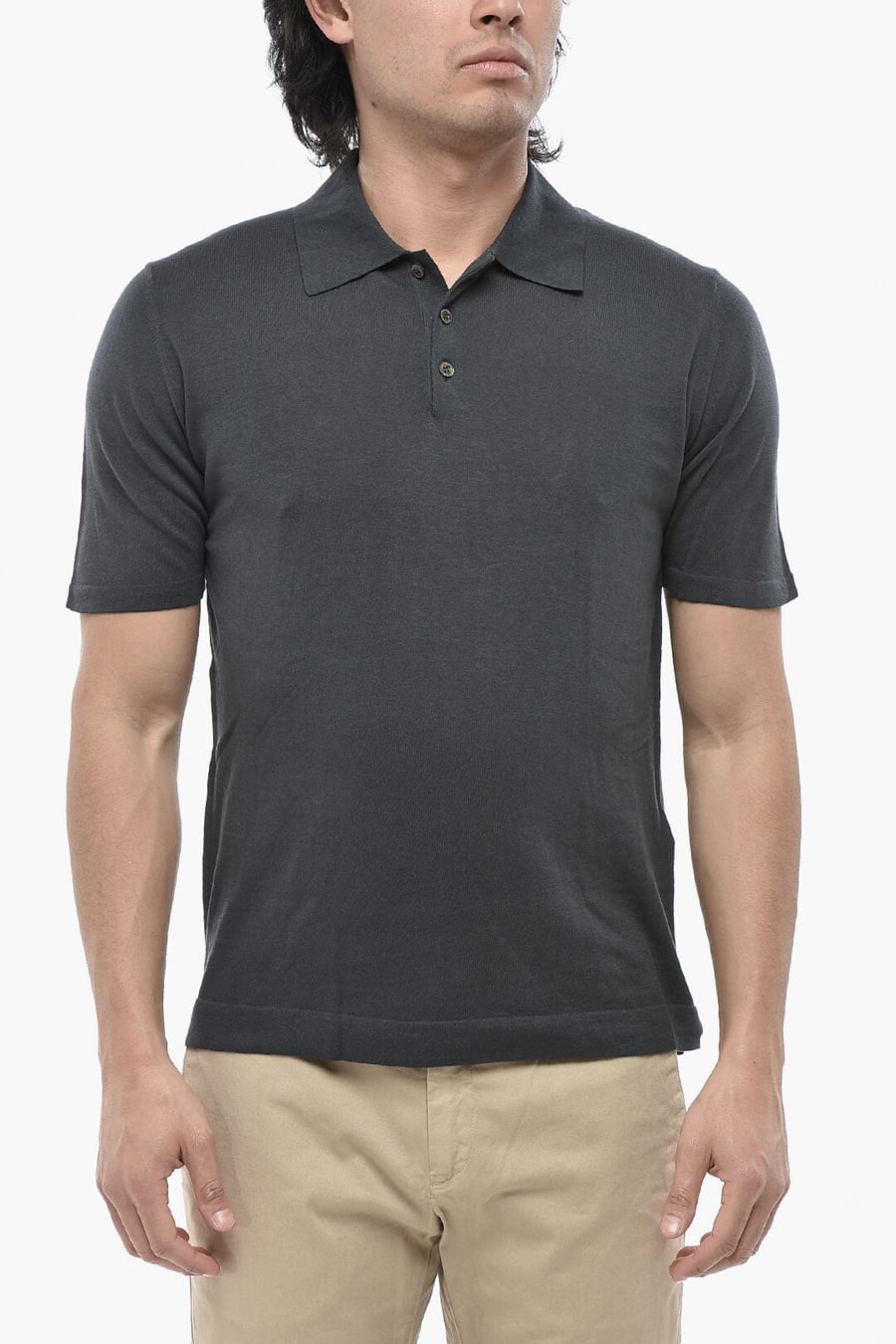 Altea 2470~Lightweight Cotton Polo Solid-Color