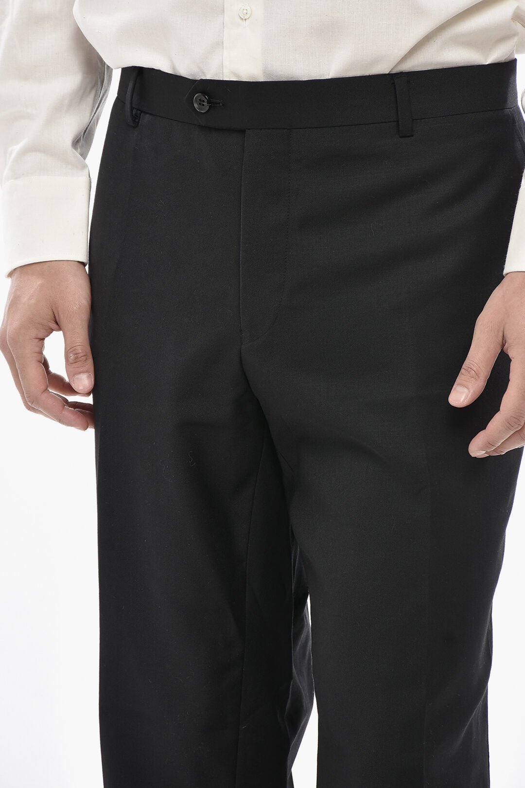 AllSaints 3500~Straight-Leg Trousers TALLIS With Belt Loops, view 2