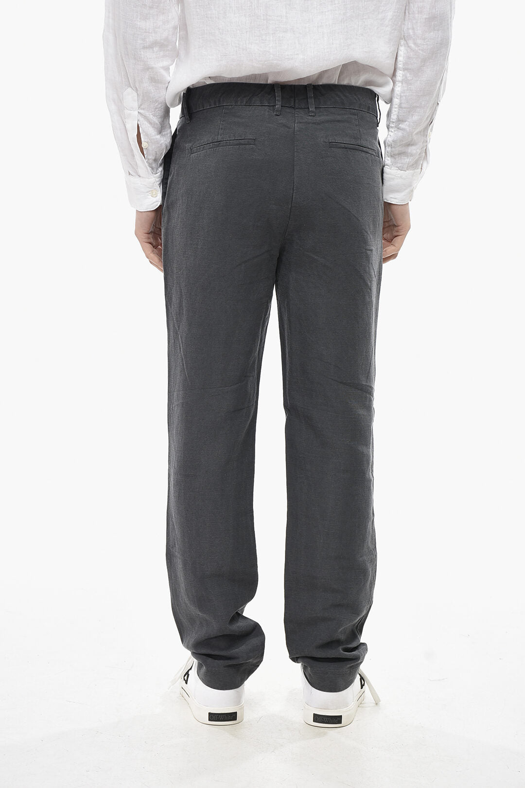 AllSaints 2470~Linen-Blend Straight-Leg Trousers TANSEY, view 2