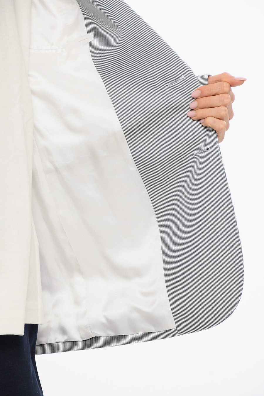Celine 2470~Pinstriped Blazer with Flap Pockets, view 2