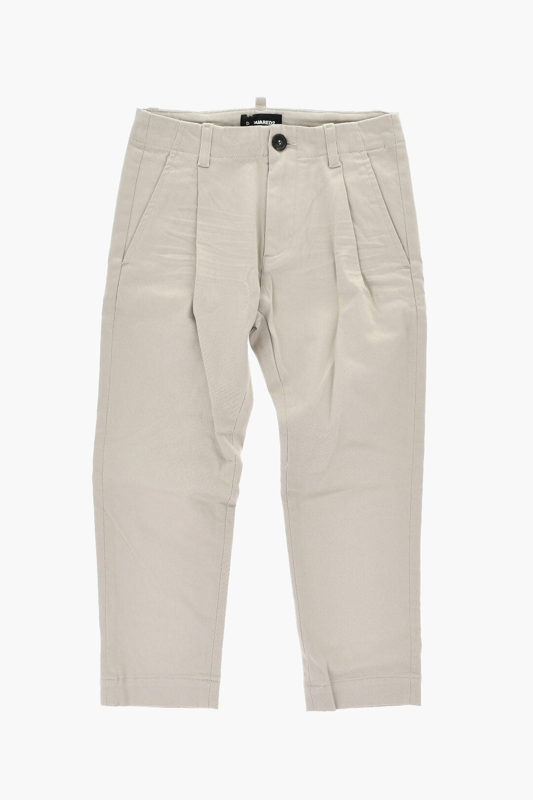 Dsquared2 Kids 2500~Single-Pleat Cotton Trousers