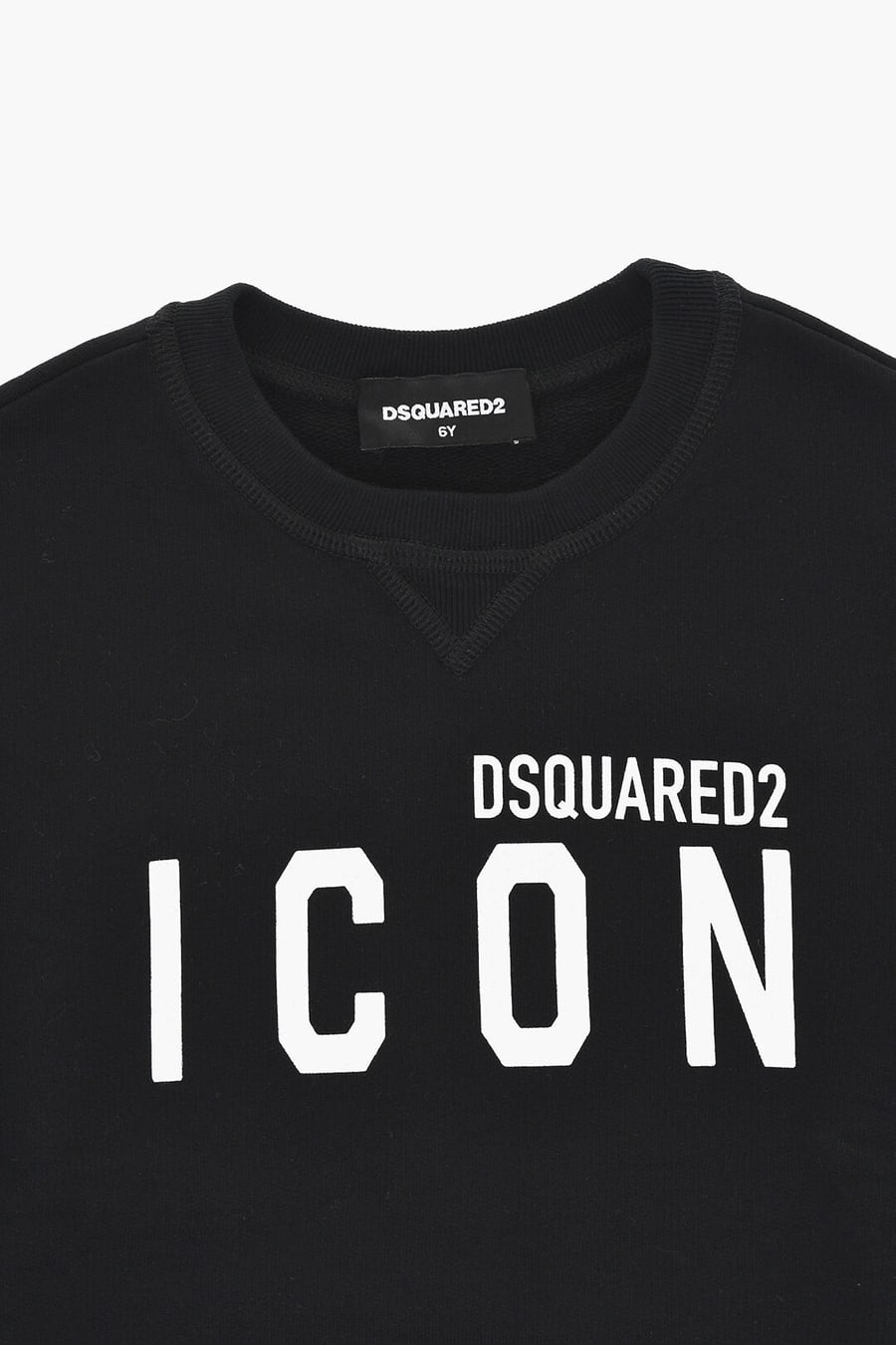 Dsquared2 Kids 3500~ICON Brushed Cotton Crewneck Sweatshirt RELAX With Printed Logo, view 2