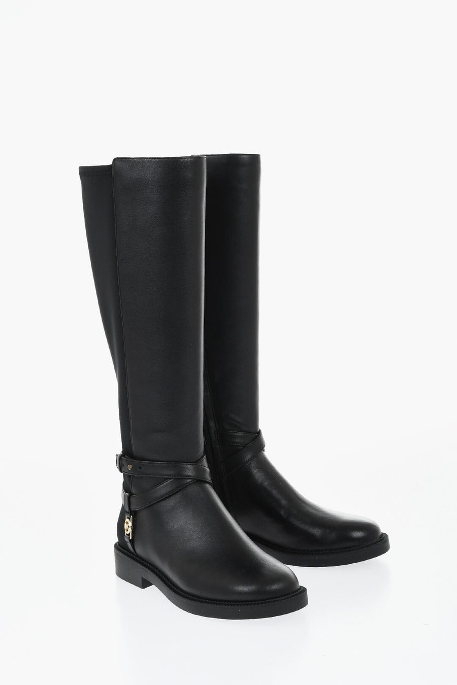 Michael Kors 3500~Leather Knee-High Boots with Ankle Strap