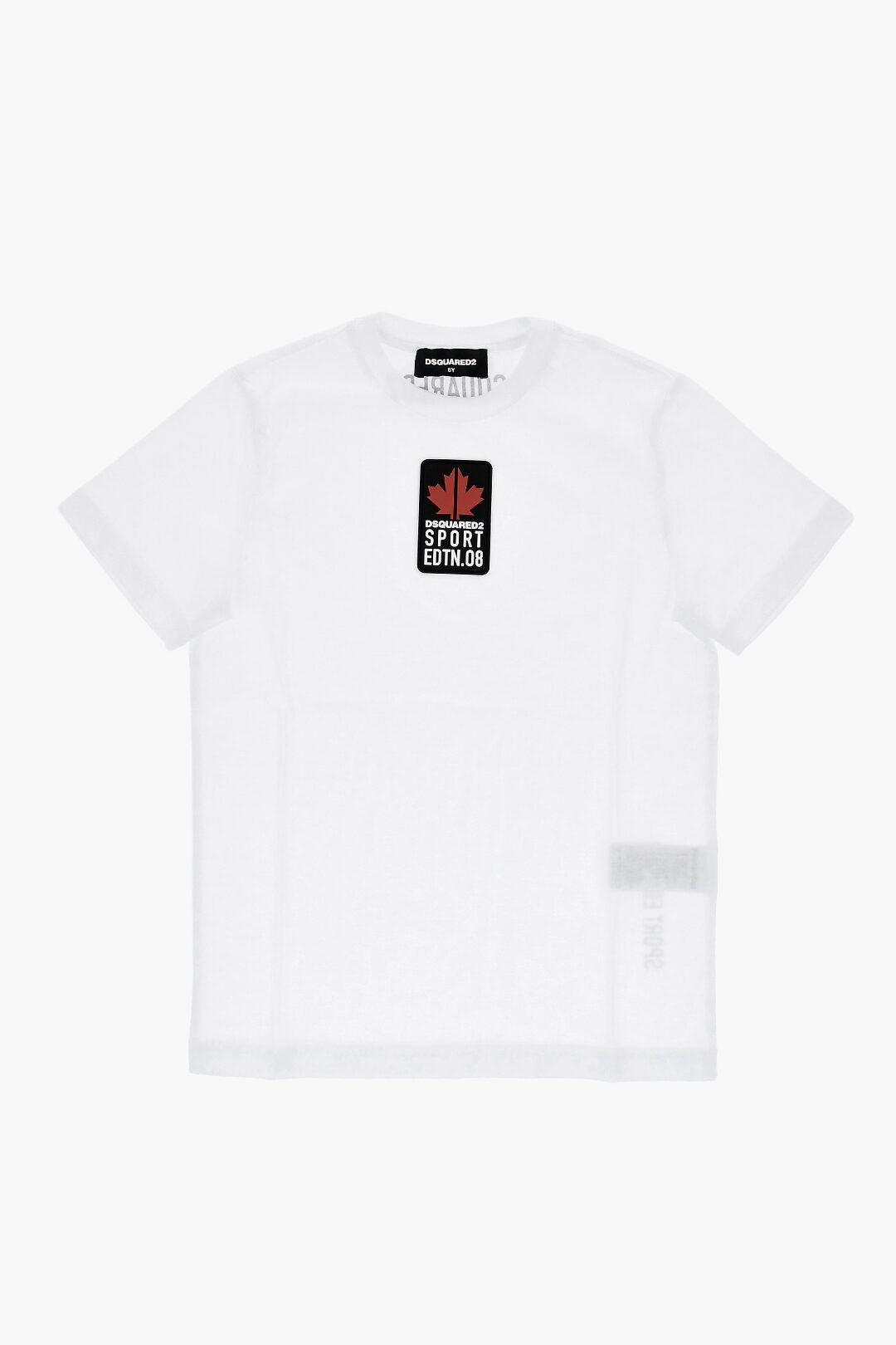 Dsquared2 Kids 2405~Crewneck T-Shirt RELAX In Solid Color With Branded Patch