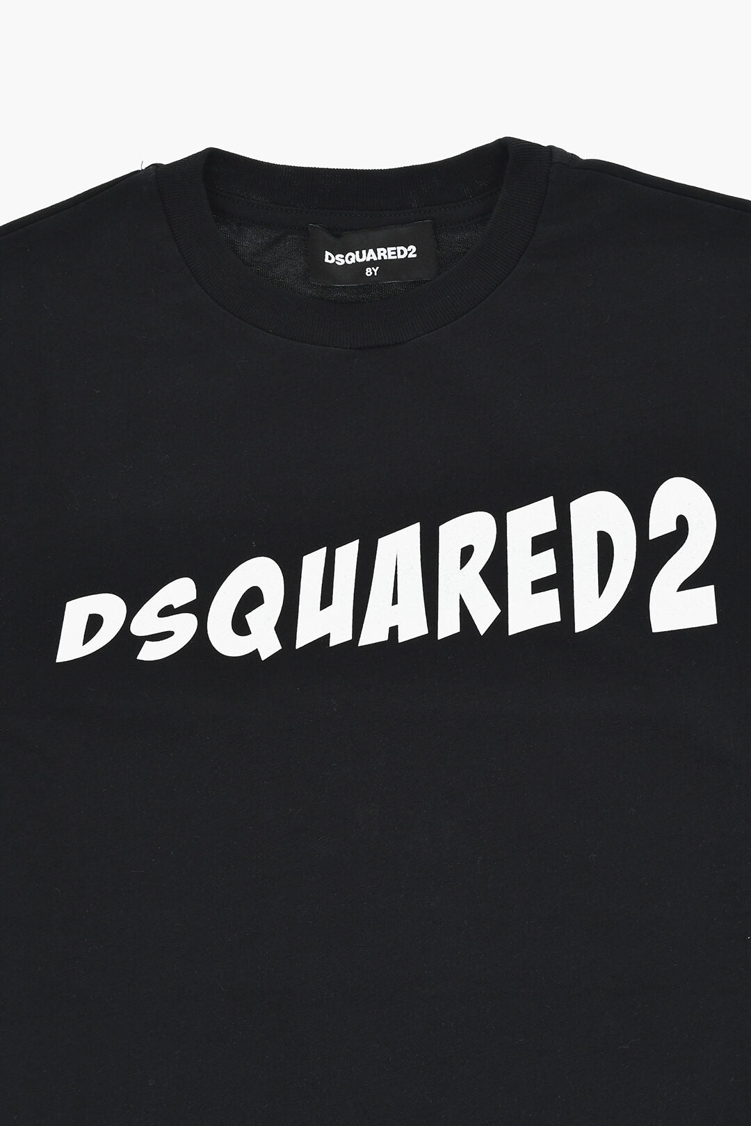 Dsquared2 Kids 3500~Crew-Neck T-Shirt RELAX in Solid Color with Printed Logo, view 2