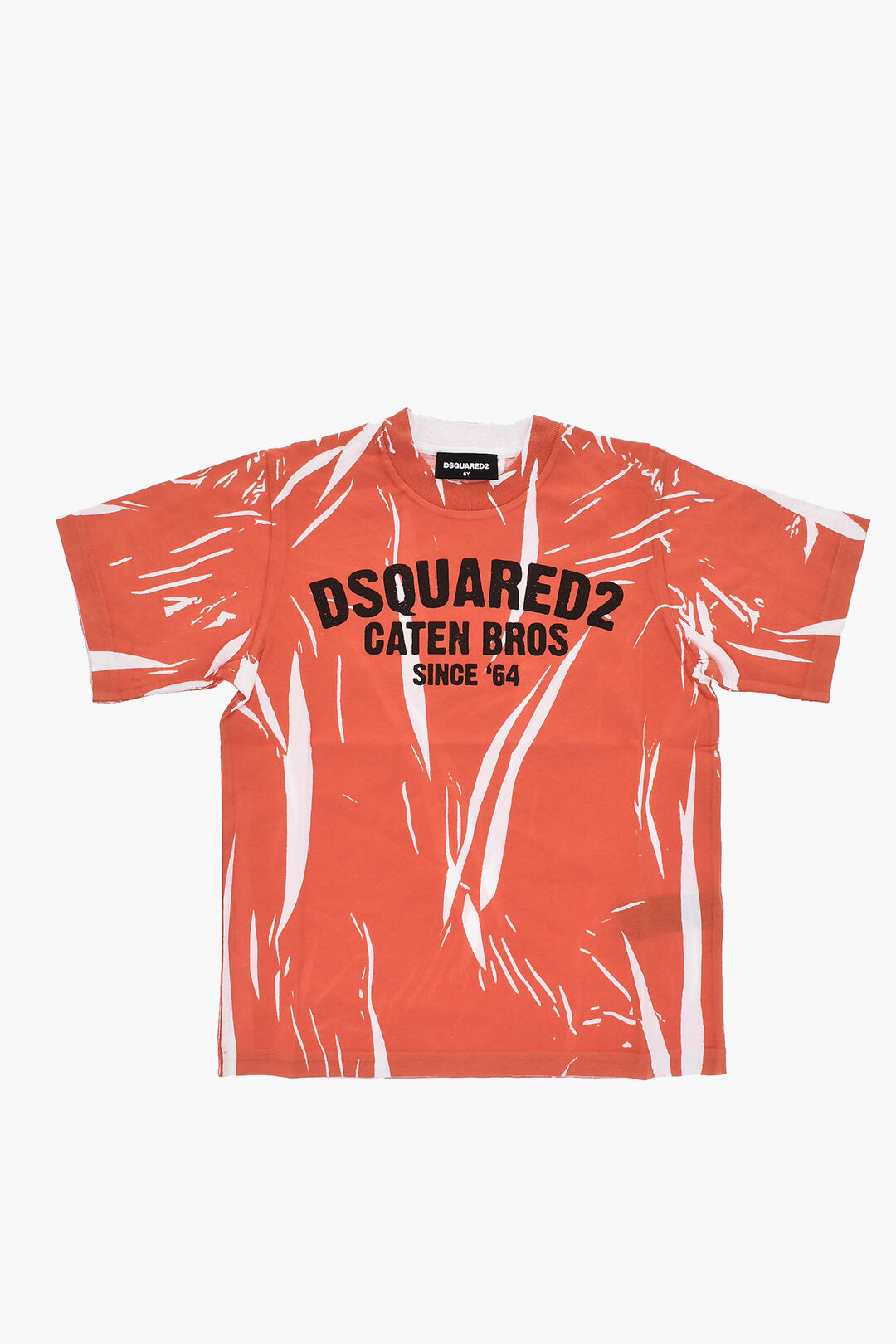Dsquared2 Kids 2950~Cotton-Jersey Crew-Neck T-Shirt SLOUCH FIT with Printed Logo
