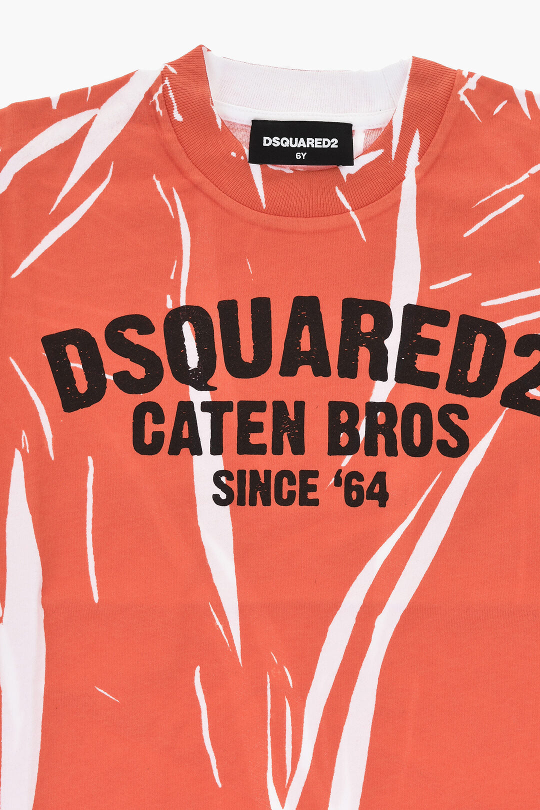 Dsquared2 Kids 2950~Cotton-Jersey Crew-Neck T-Shirt SLOUCH FIT with Printed Logo, view 2