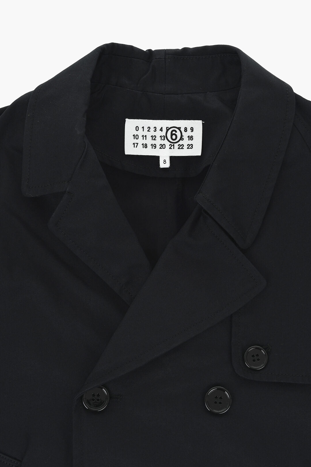 Maison Margiela Kids 0115~Solid Cotton Double-Breasted Coat
