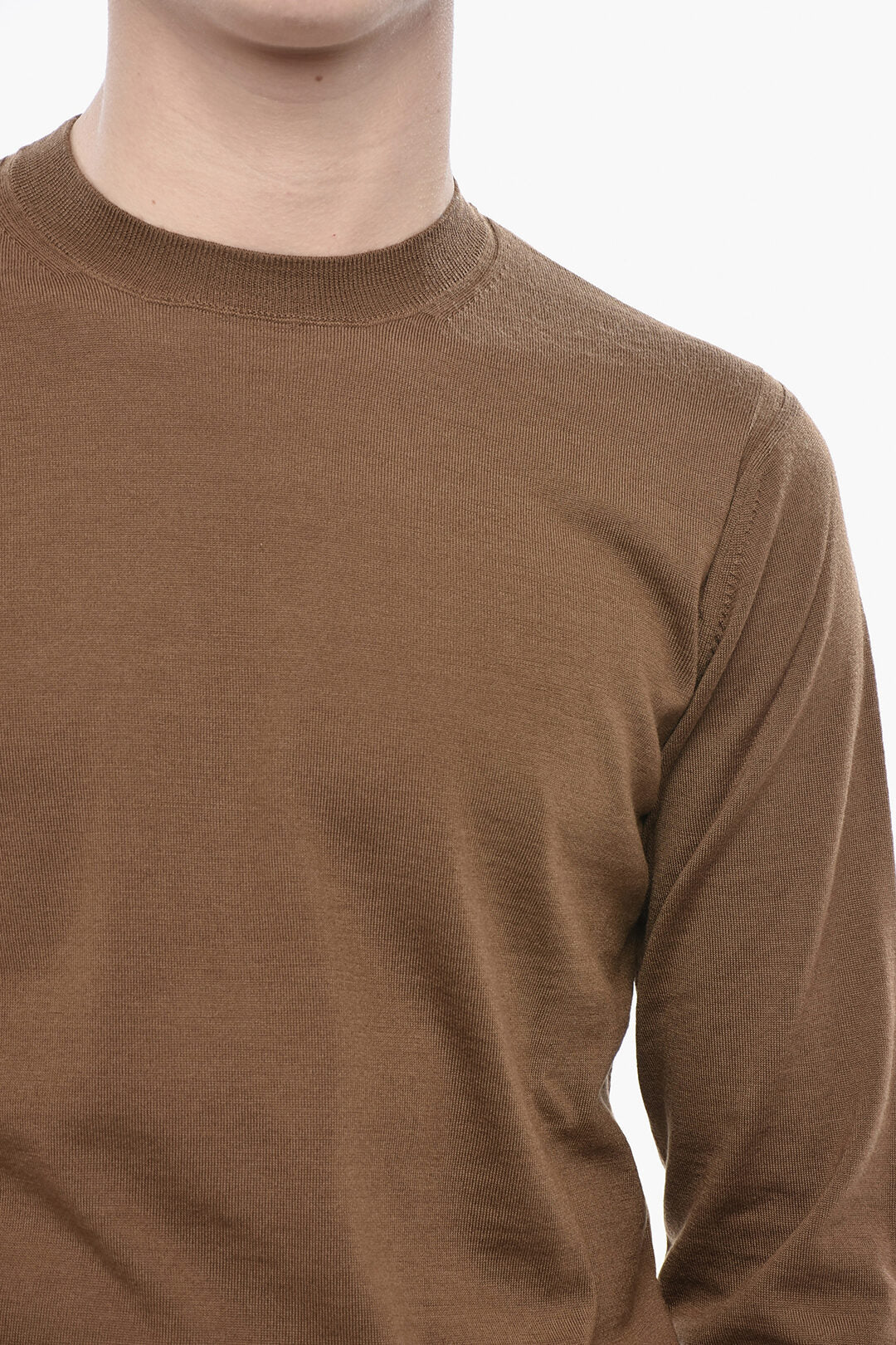 Paolo Pecora 2405~Solid Virgin Wool Crewneck Sweater