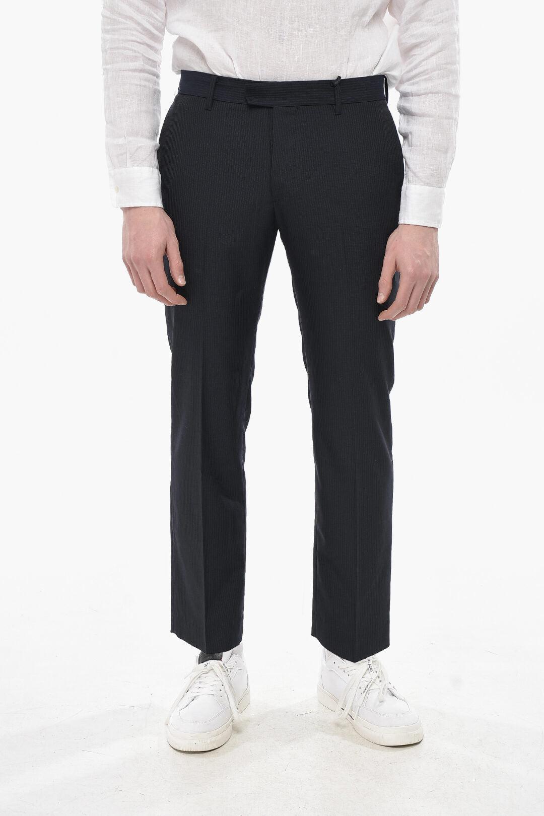 AllSaints 2405~Wool-Blend Straight-Fit Striped Pants HOWLING