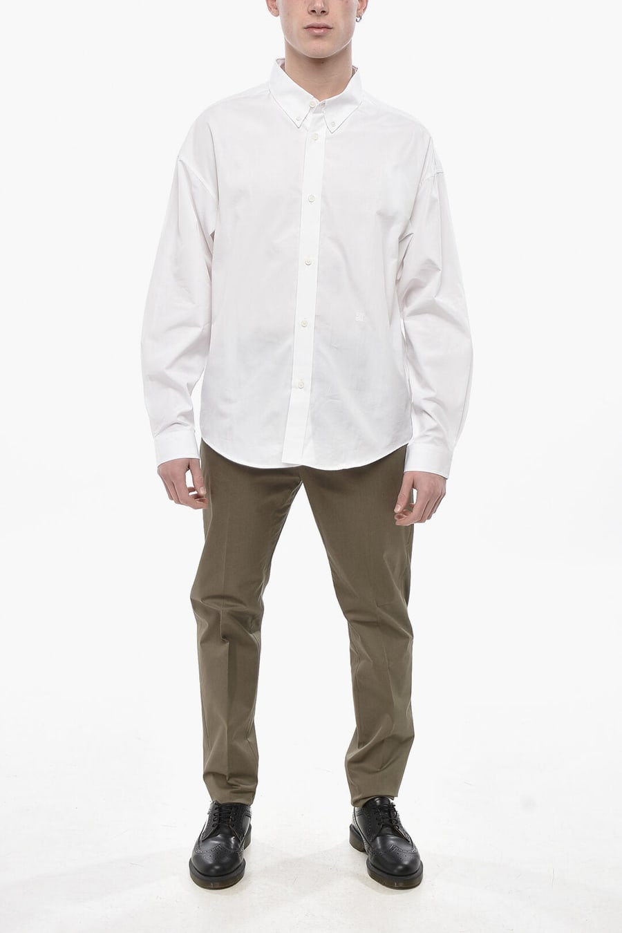 Givenchy 0130~Cotton Poplin Button-Down Shirt, view 4